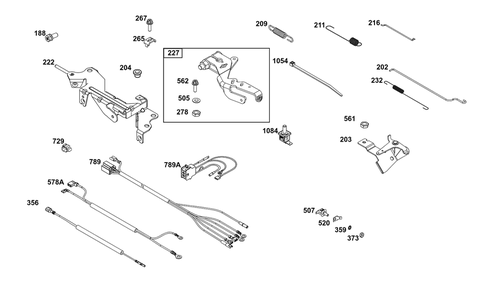 Controls Group Diagram and Parts List for 386777-0145-G1  Briggs and Stratton Engine